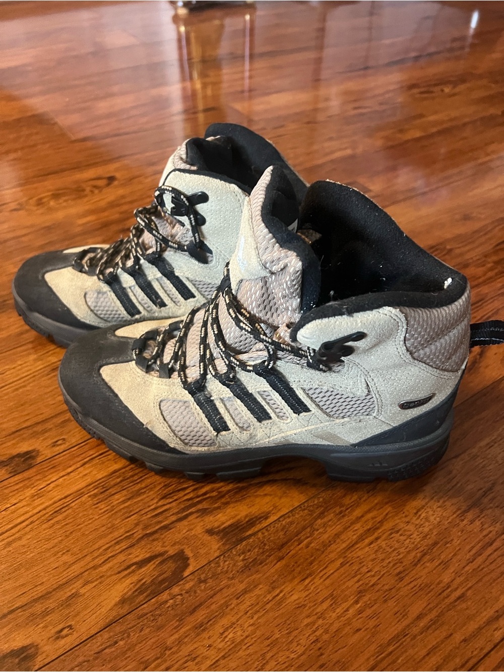 Adidas women Tan and Black Hiking Boots - Rugged Trail Ankle Boots